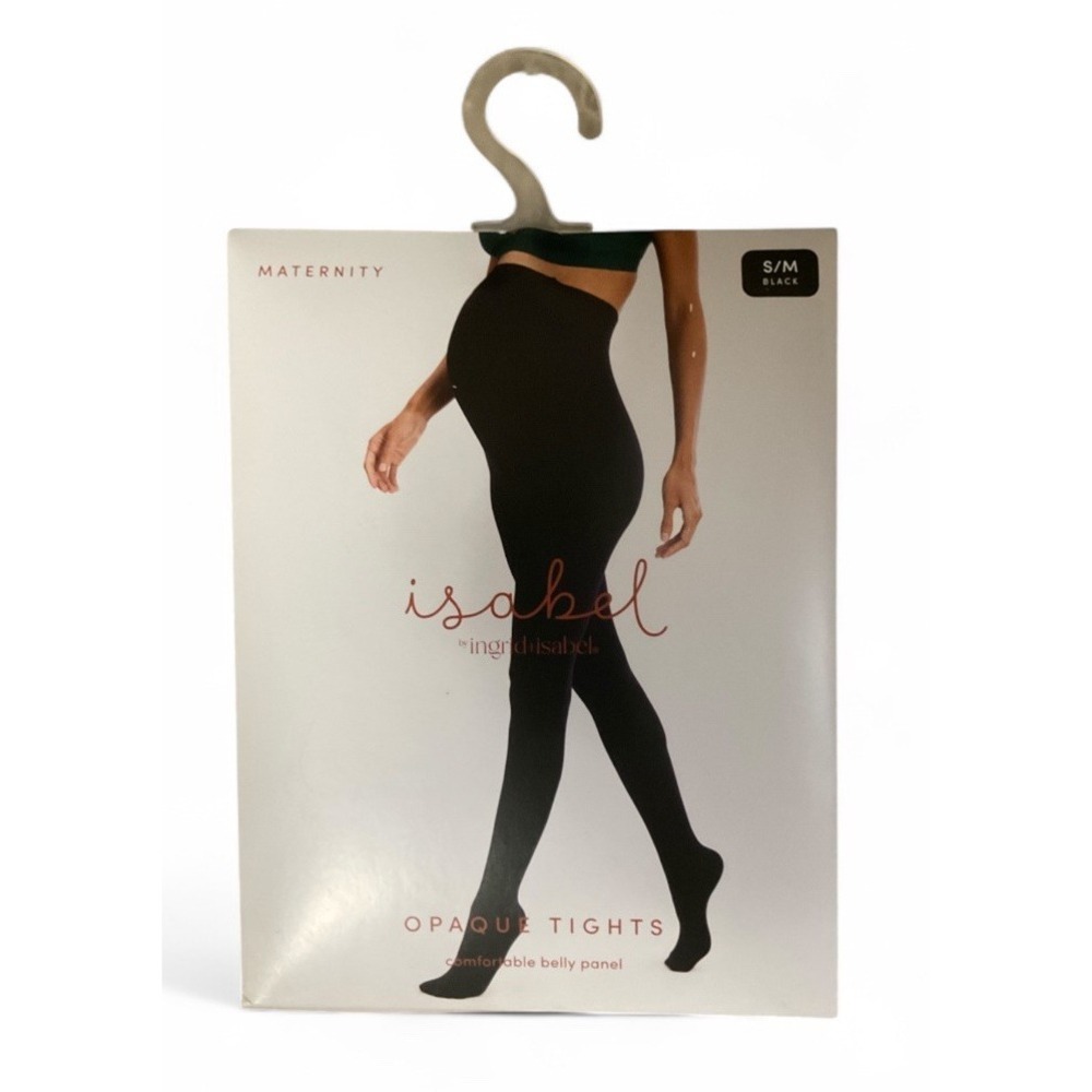 Isabel Maternity Opaque Tights by Ingrid + Isabel Sz S/M Black NWT